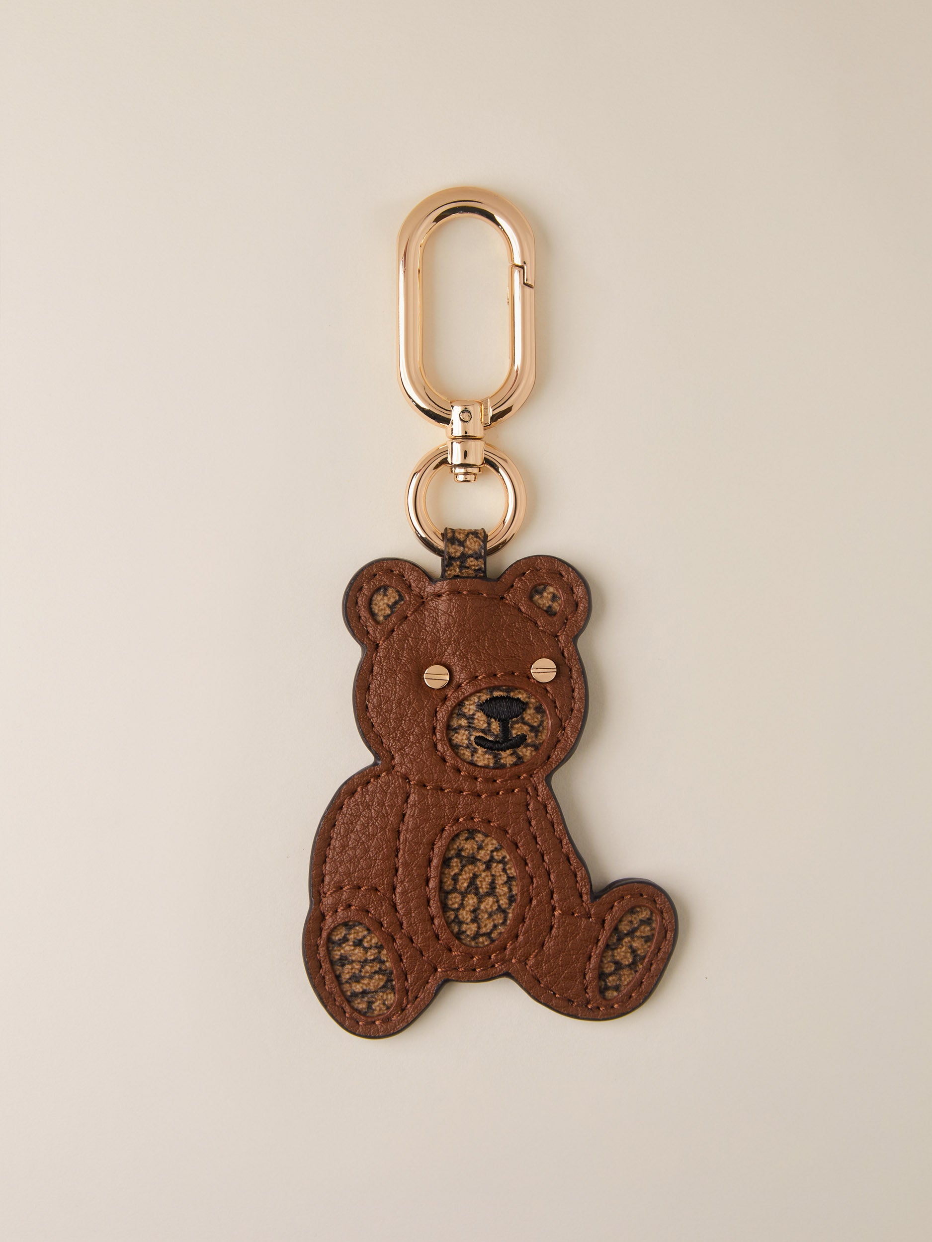 OP coated canvas & leather key ring – Borbonese