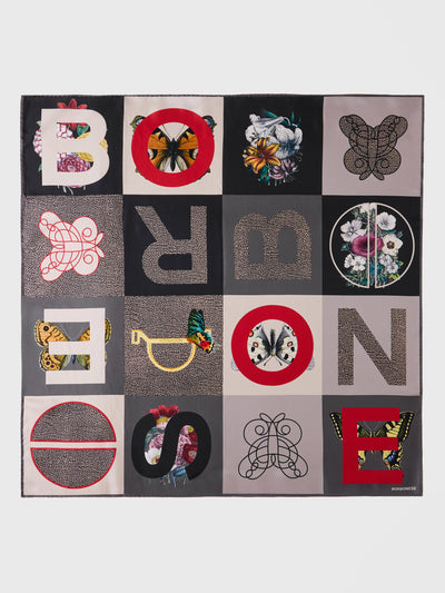 FOULARD 90x90 - Esclusione Gift Wrap - Borbonese