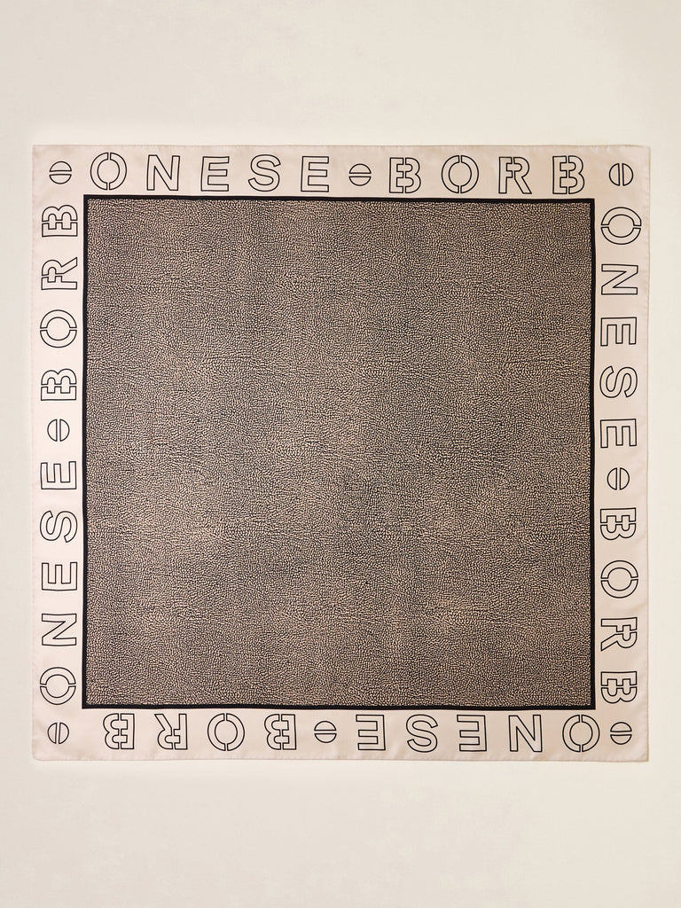 Borbonese 81 Foulard Op Logo Outline 90X90 Tessile _3