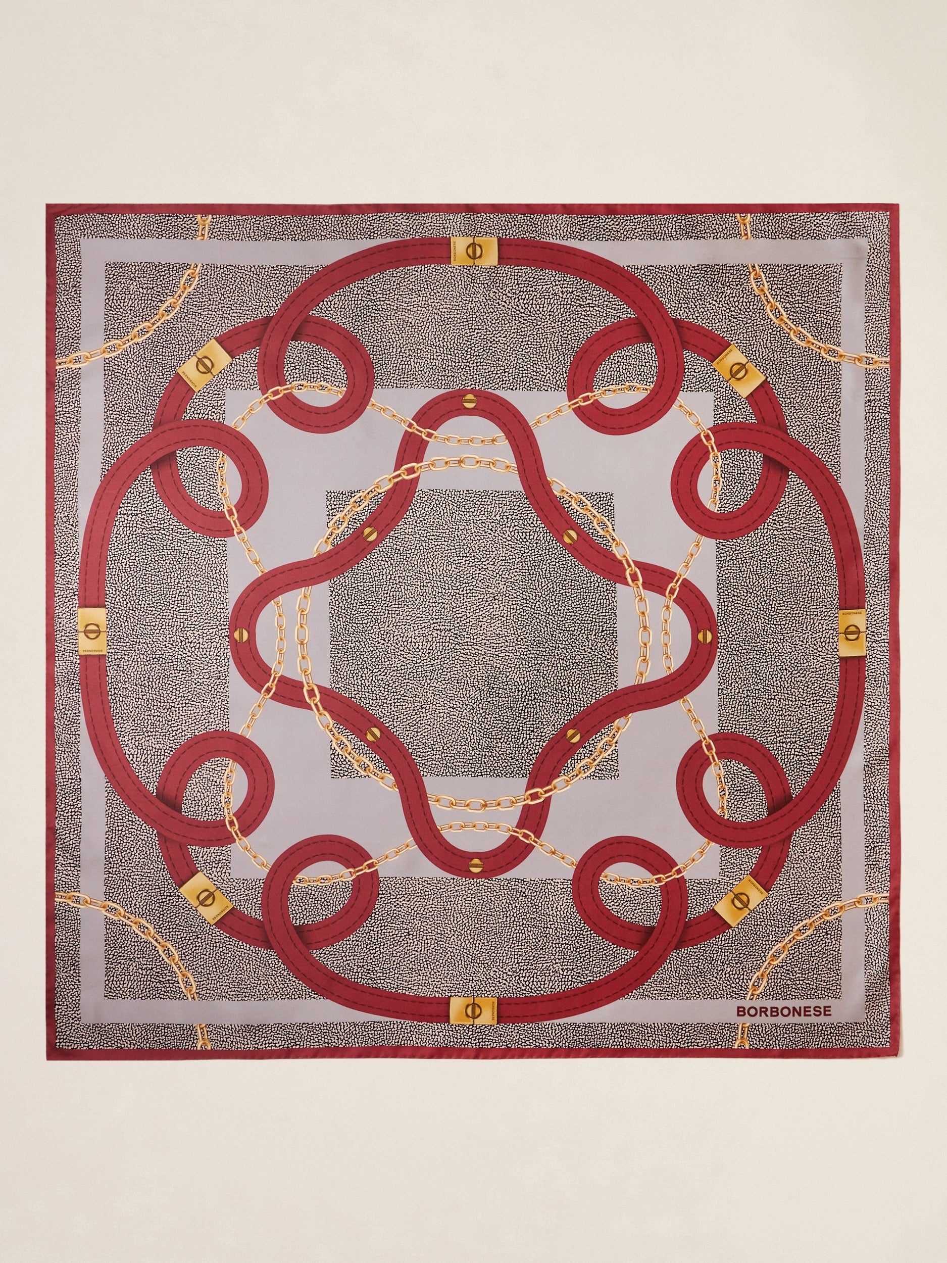 Borbonese 59 Foulard Catena Chiusura 90X90 Tessile Default Title_3