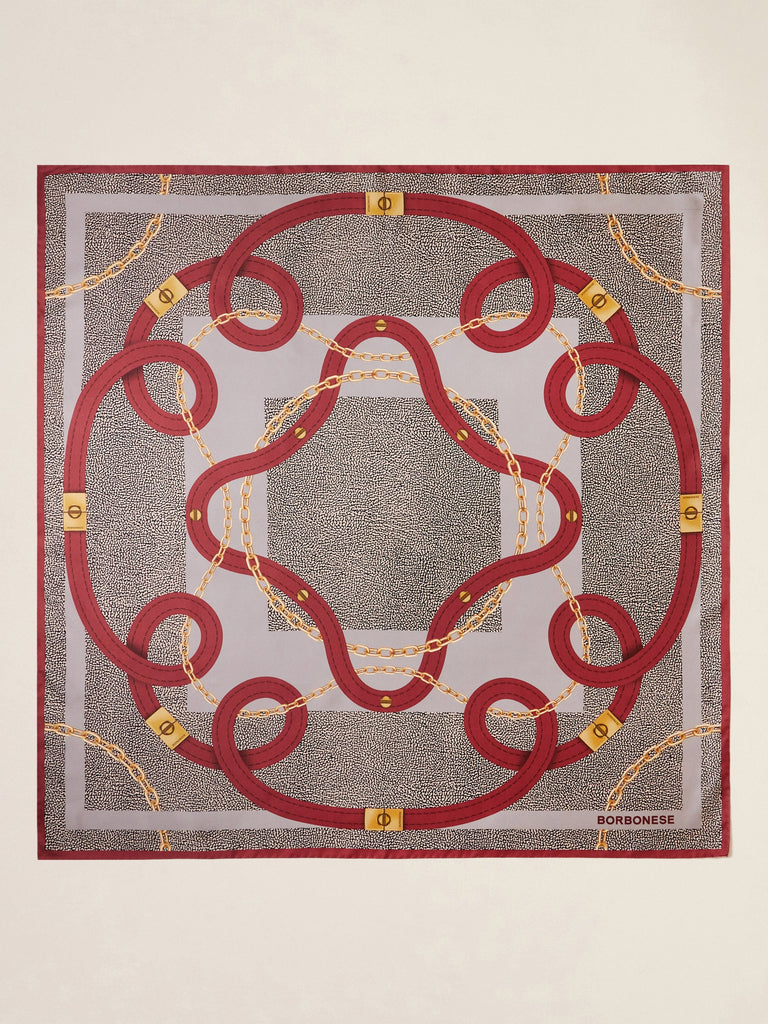Borbonese 59 Foulard Catena Chiusura 90X90 Tessile Default Title_3