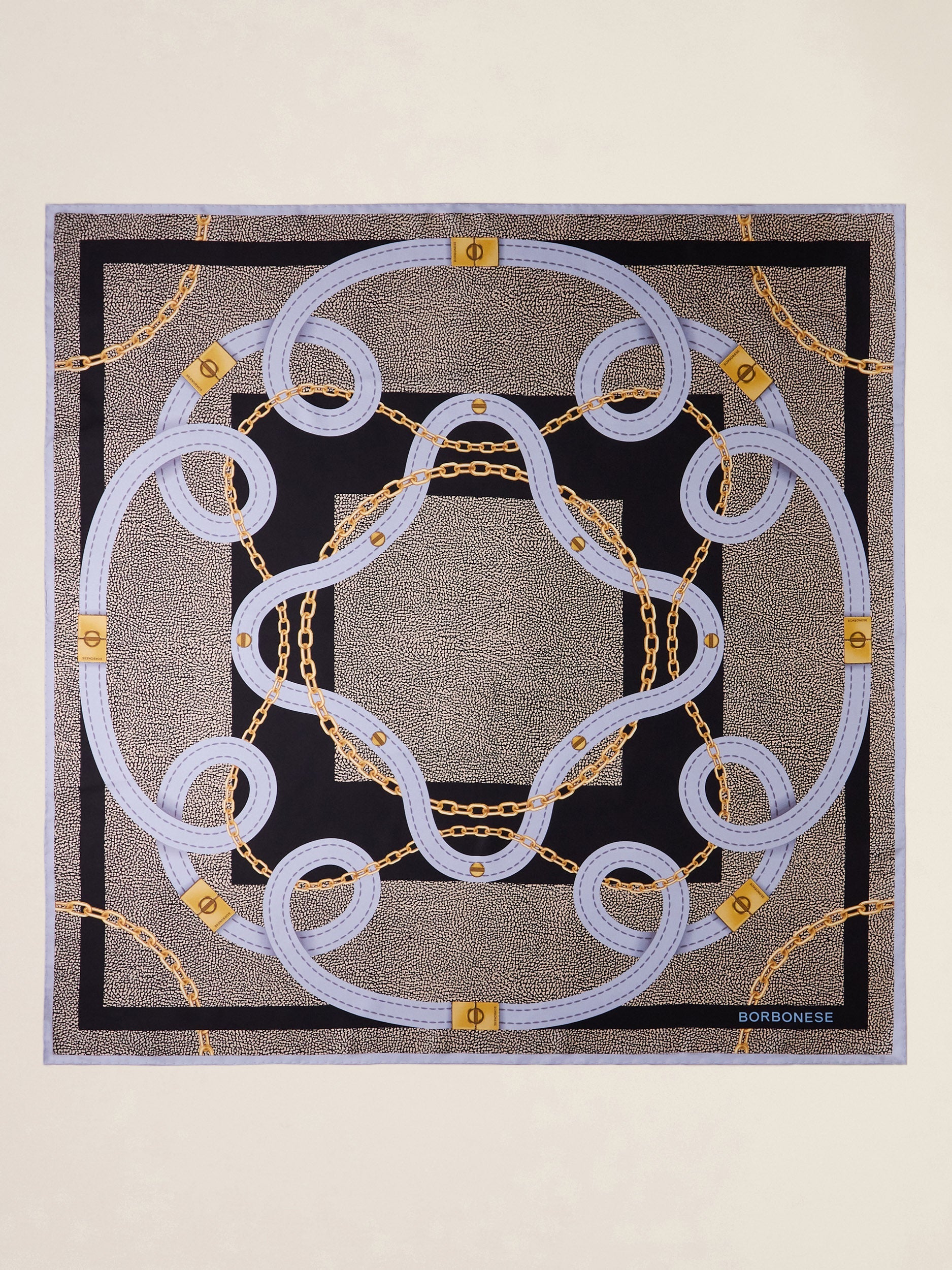 Borbonese 63 Foulard Catena Chiusura 90X90 Tessile Default Title_3