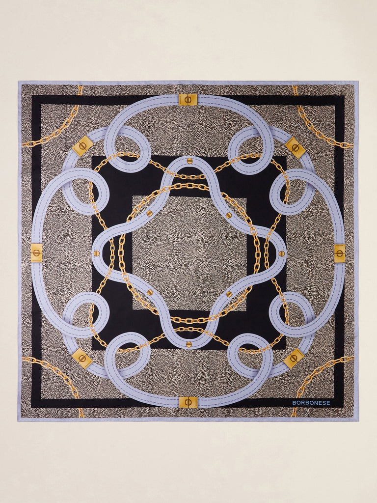 Borbonese 63 Foulard Catena Chiusura 90X90 Tessile Default Title_3