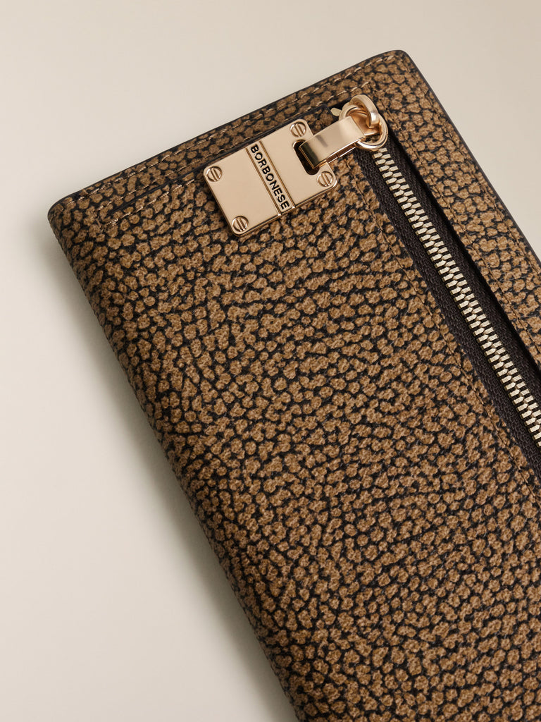 Portafoglio di Pelle e Tela Rivestita OP - PORTAFOGLIO - Borbonese