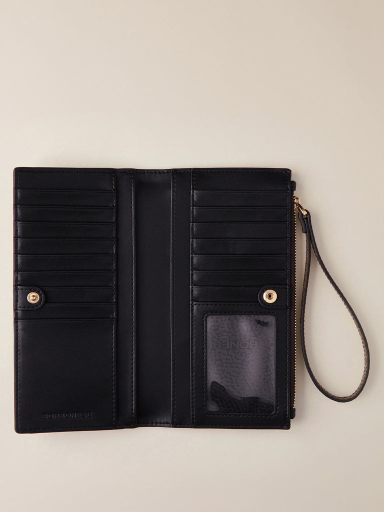 Portafoglio di Pelle e Tela Rivestita OP - PORTAFOGLIO MEDIUM - Borbonese