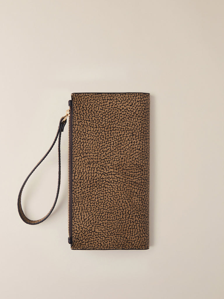 Portafoglio di Pelle e Tela Rivestita OP - PORTAFOGLIO MEDIUM - Borbonese