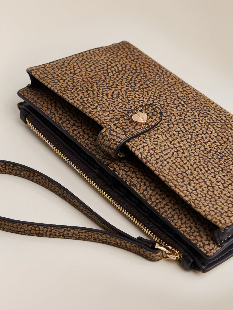 Portafoglio di Pelle e Tela Rivestita OP - PORTAFOGLIO MEDIUM - Borbonese