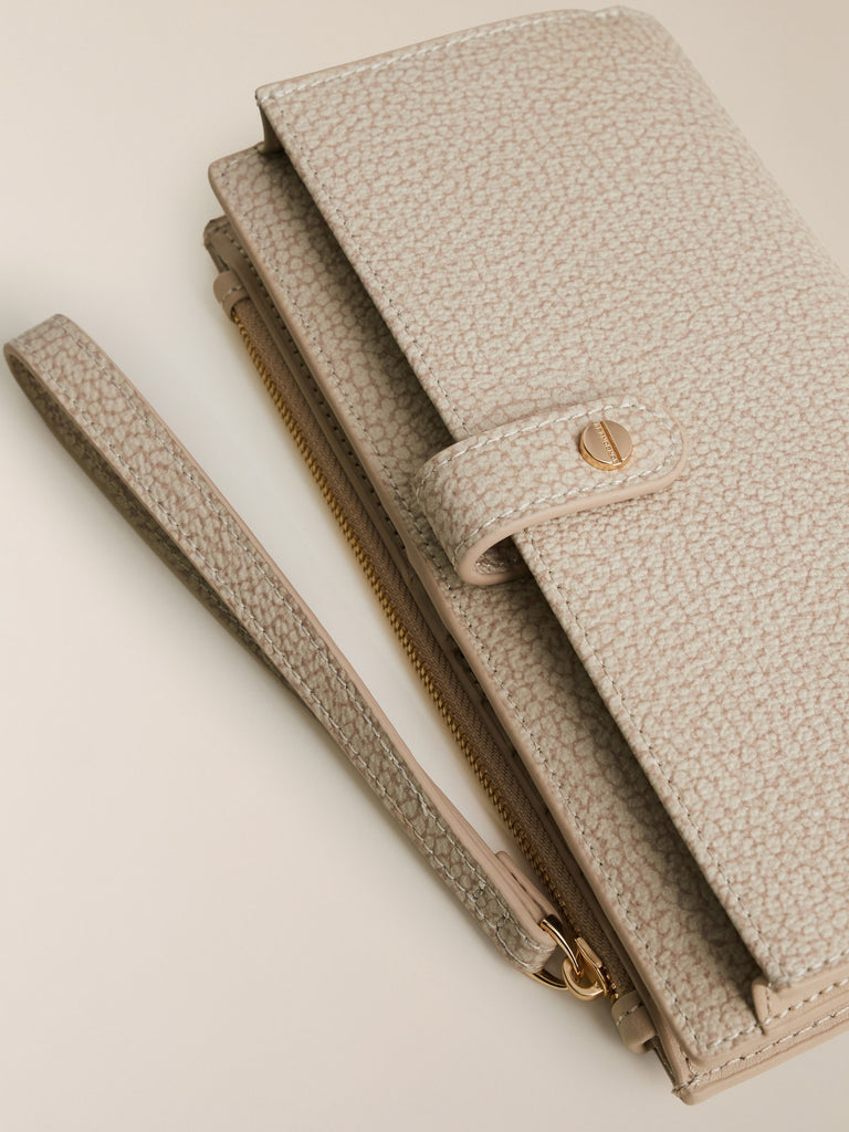 Portafoglio di Pelle e Tela Rivestita OP - PORTAFOGLIO MEDIUM - Borbonese