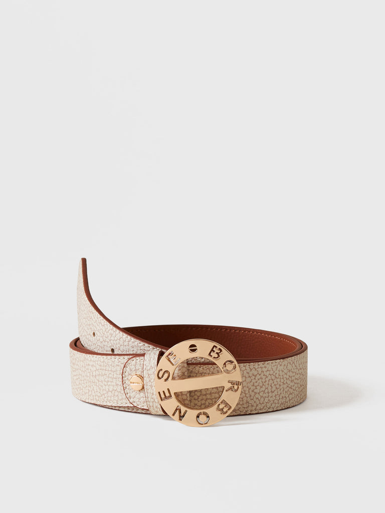 OP Coated Canvas & leather Belt - BELT - Borbonese