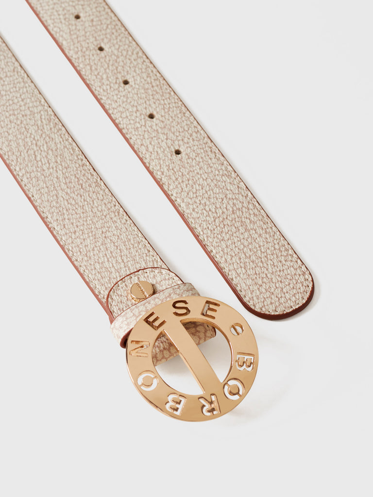 OP Coated Canvas & leather Belt - BELT - Borbonese
