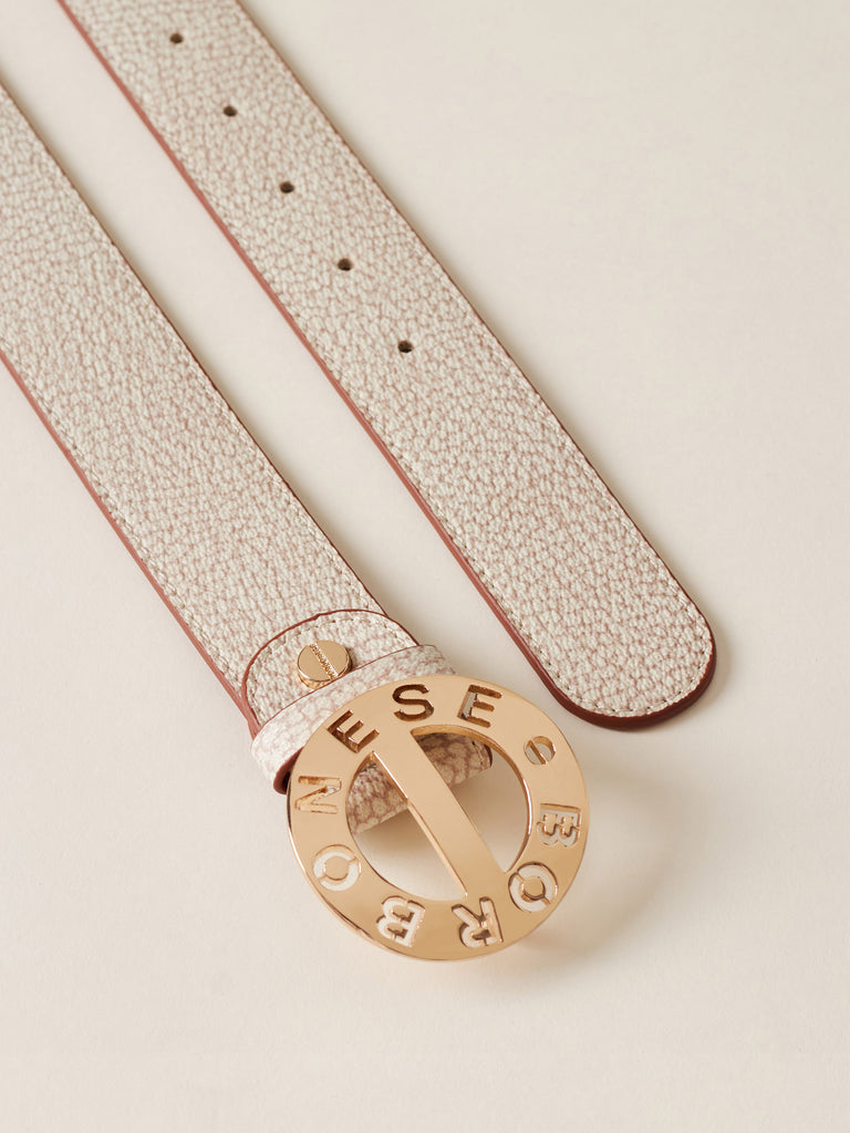 OP Coated Canvas & leather Belt - BELT - Borbonese