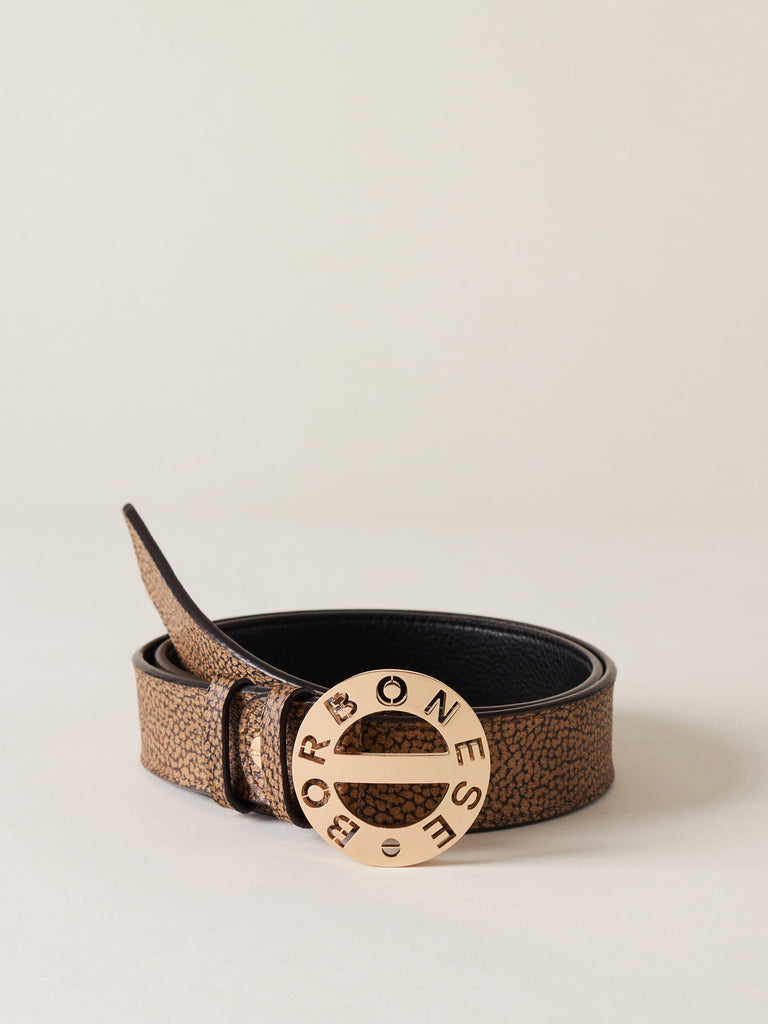 OP Coated Canvas and Leather Belt - BELT - Borbonese