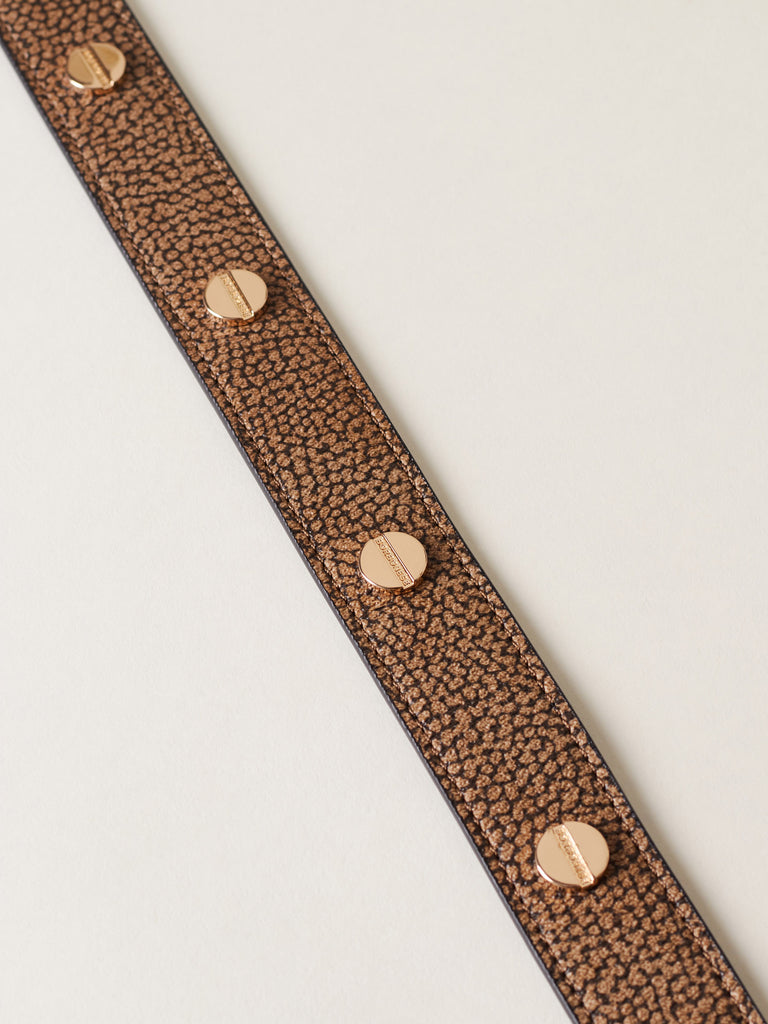 OP Coated Canvas and Leather Belt - BELT - Borbonese