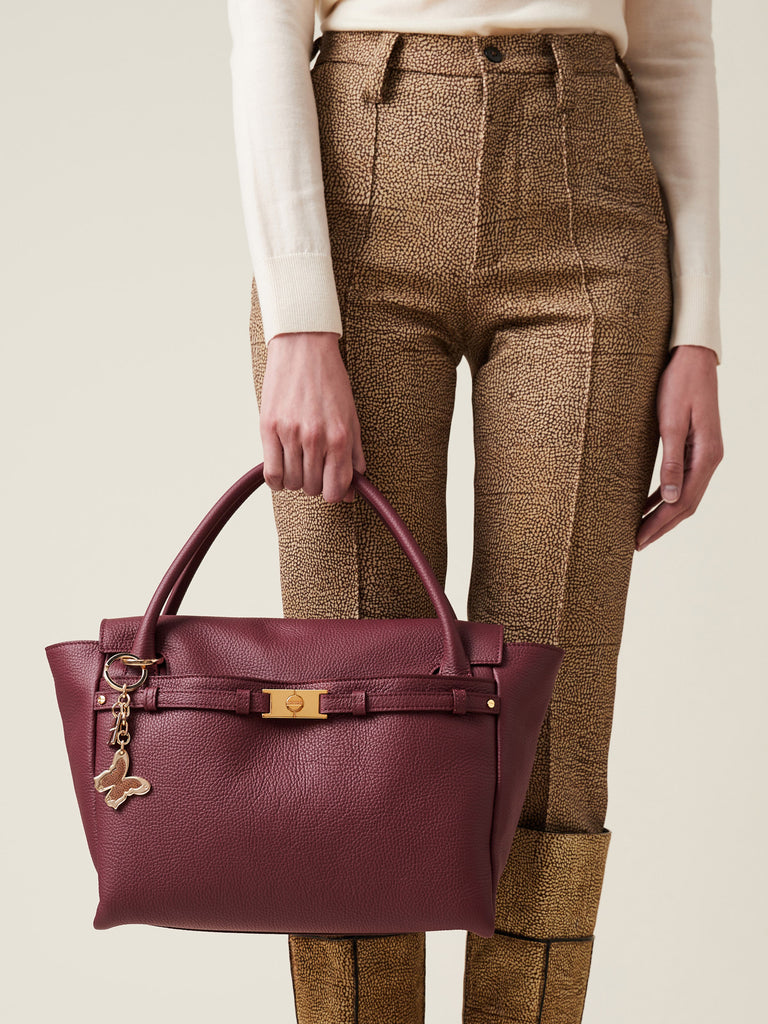 Calf Handbag - TORINESE MEDIUM BOWLER BAG - Borbonese