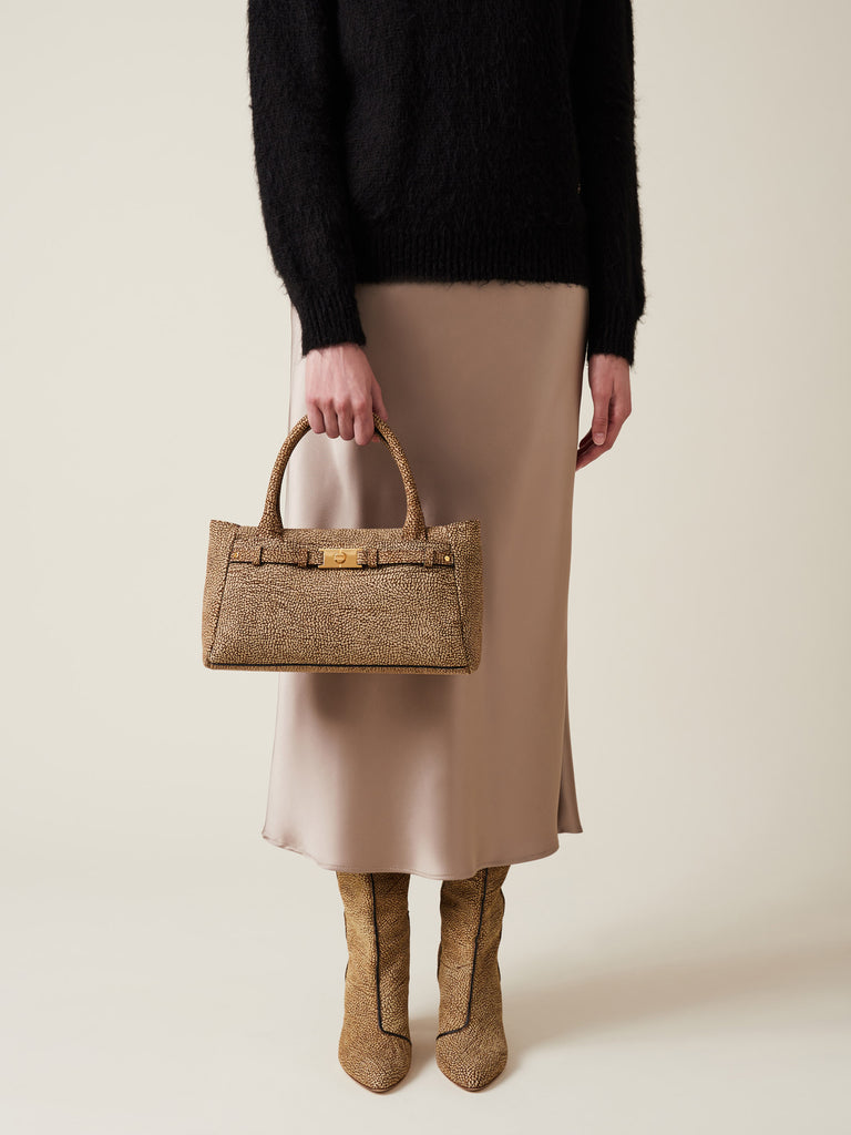 Borsa a mano di Camoscio OP - TORINESE BAULETTO SMALL - Borbonese