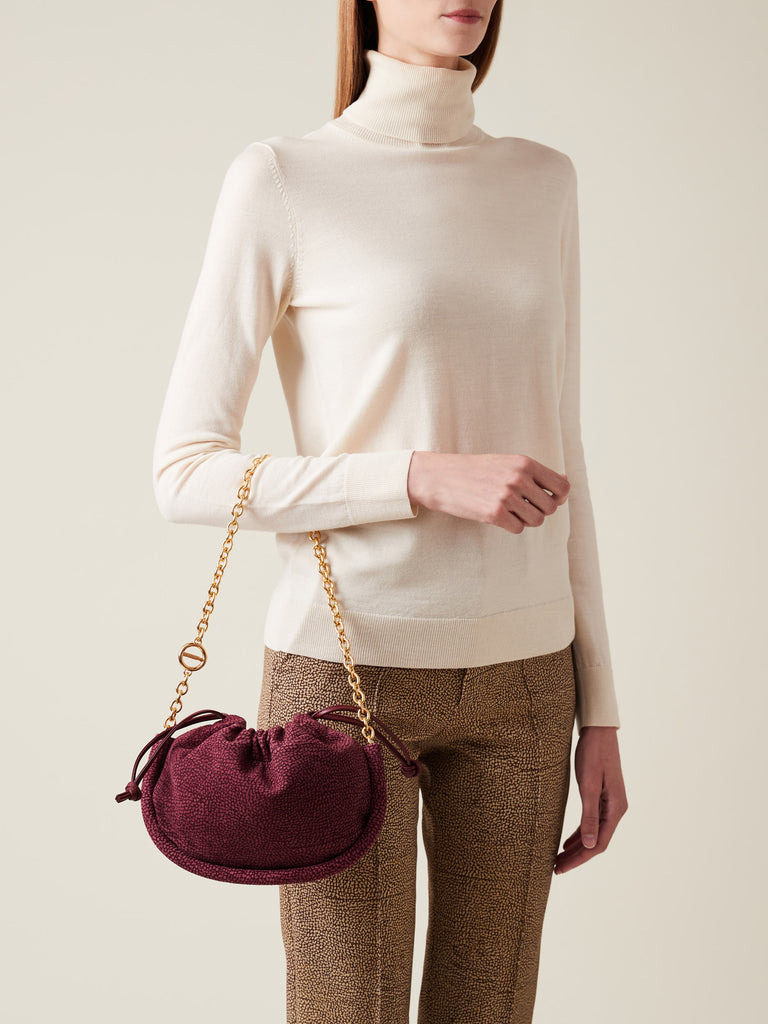 OP Suede Shoulder Bag - COQUILLE MINI BAG - Borbonese