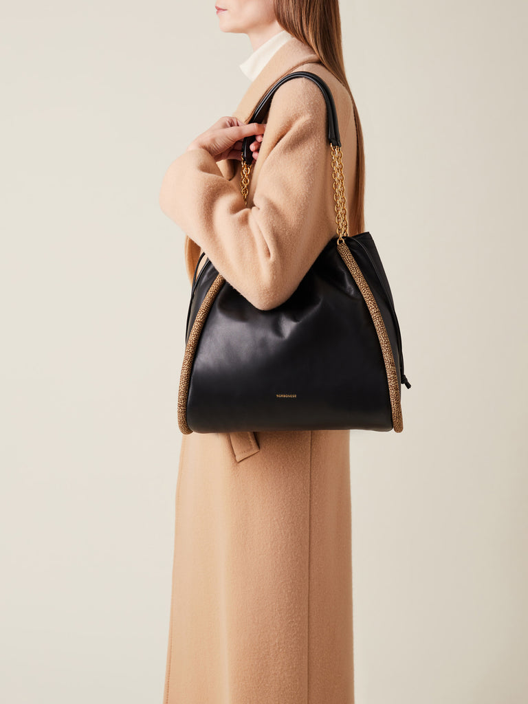 Leather Handbag - COQUILLE LARGE SHOPPING BAG - Borbonese