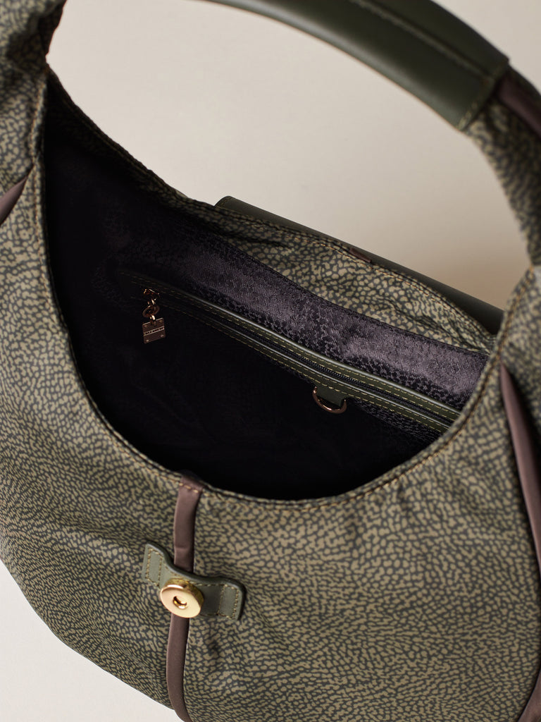 Recycled OP Fabric Handbag - COTTAGE SMALL HOBO BAG - Borbonese