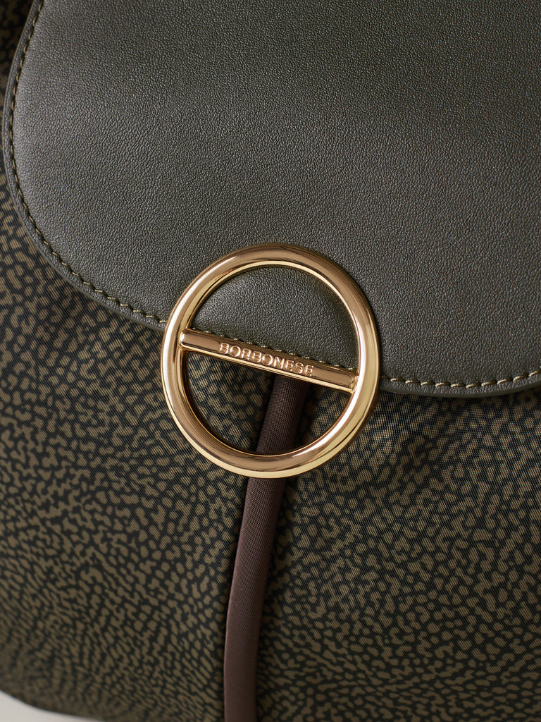 Recycled OP Fabric Handbag - COTTAGE SMALL HOBO BAG - Borbonese