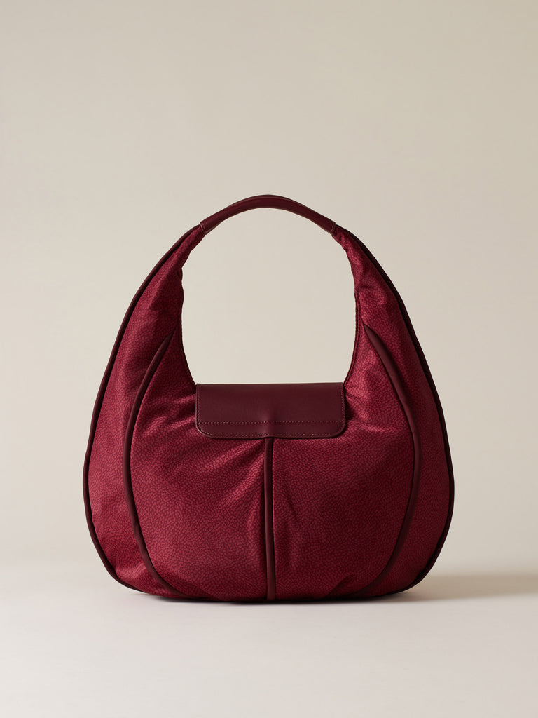 Borsa a mano di tessuto riciclato OP - COTTAGE BORSA HOBO SMALL - Borbonese
