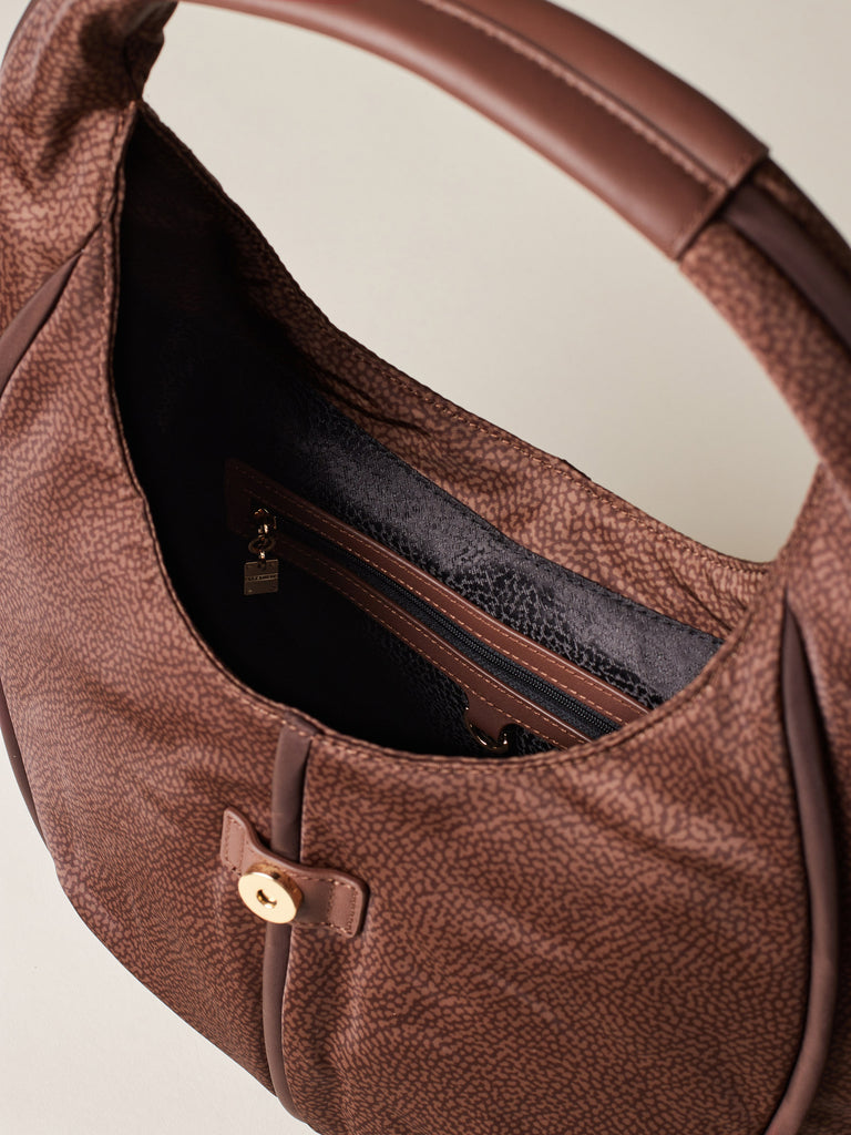 Recycled OP Fabric Handbag - COTTAGE SMALL HOBO BAG - Borbonese