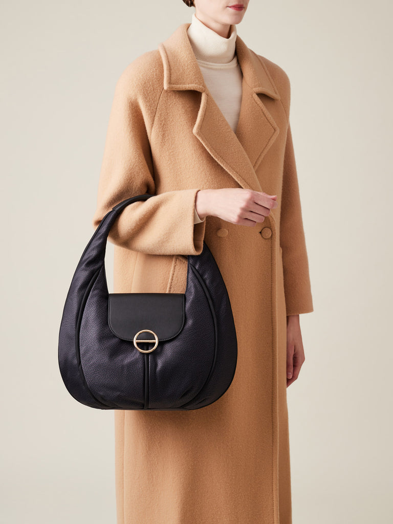 Recycled OP Fabric Handbag - COTTAGE SMALL HOBO BAG - Borbonese