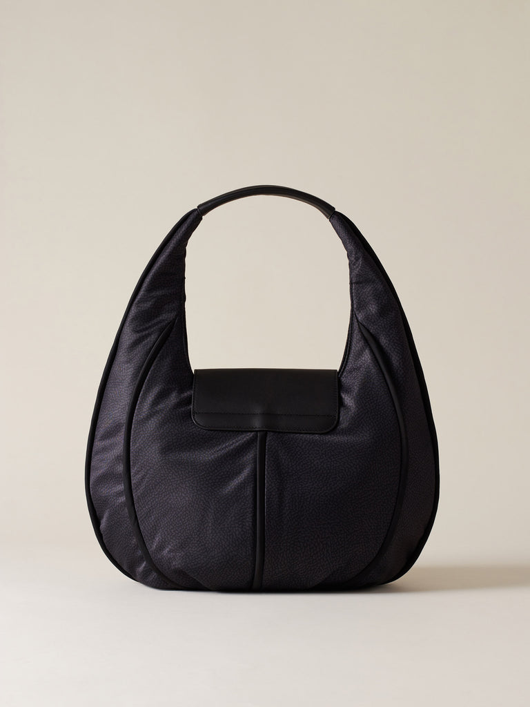 Recycled OP Fabric Handbag - COTTAGE SMALL HOBO BAG - Borbonese