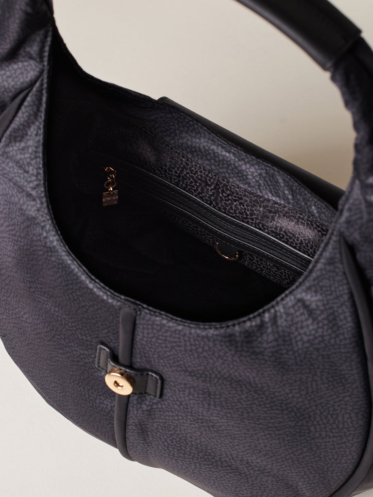 Recycled OP Fabric Handbag - COTTAGE SMALL HOBO BAG - Borbonese