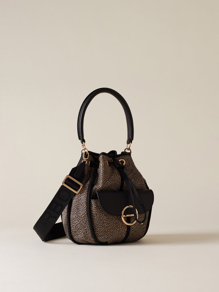Borsa a mano di tessuto riciclato OP - COTTAGE BORSA SECCHIELLO   - Borbonese