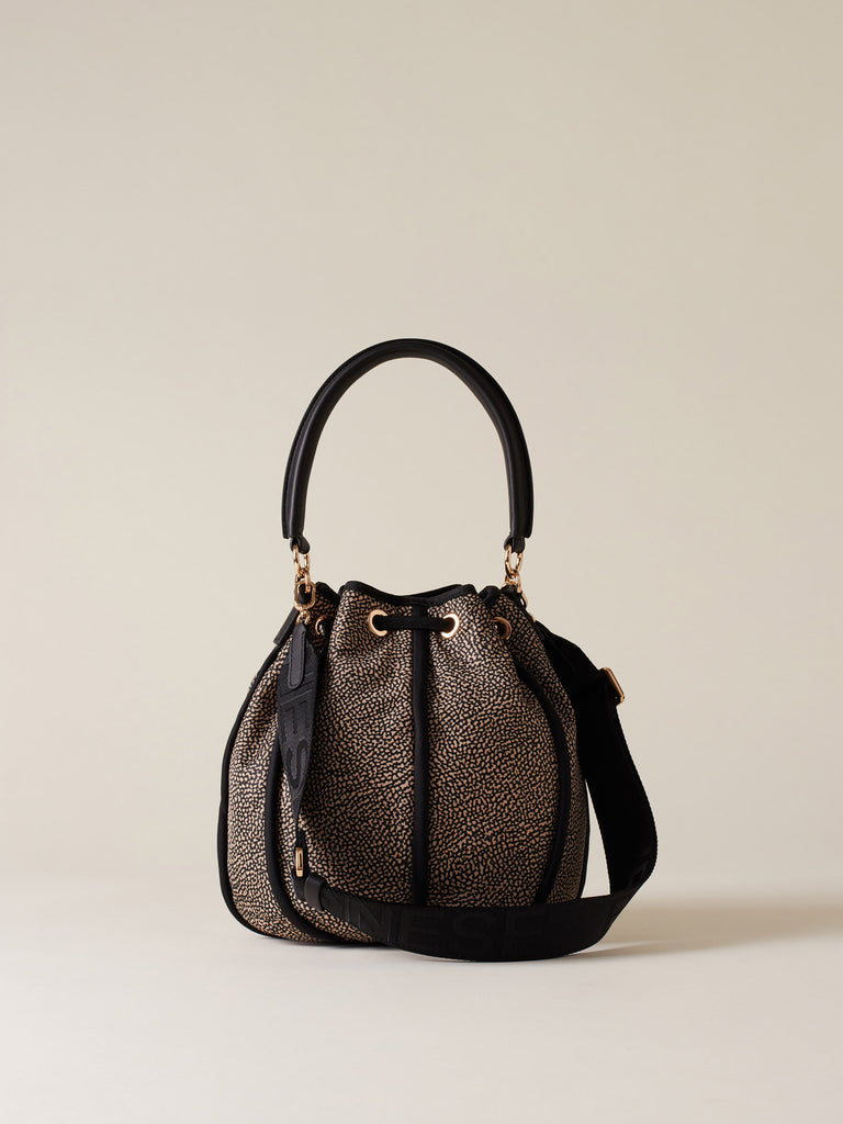 Borsa a mano di tessuto riciclato OP - COTTAGE BORSA SECCHIELLO   - Borbonese