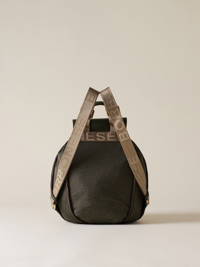 Zaino di tessuto riciclato Op e Pelle - COTTAGE ZAINO  - Borbonese