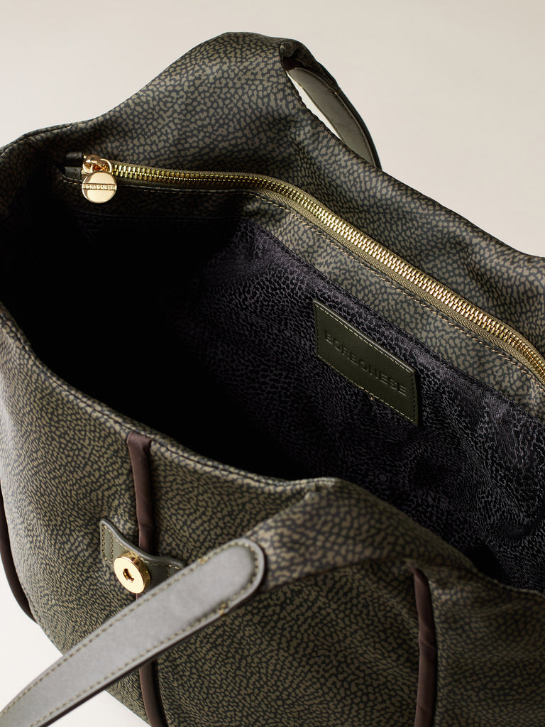 Borsa a mano di tessuto riciclato OP - COTTAGE BORSA SHOPPING LARGE - Borbonese