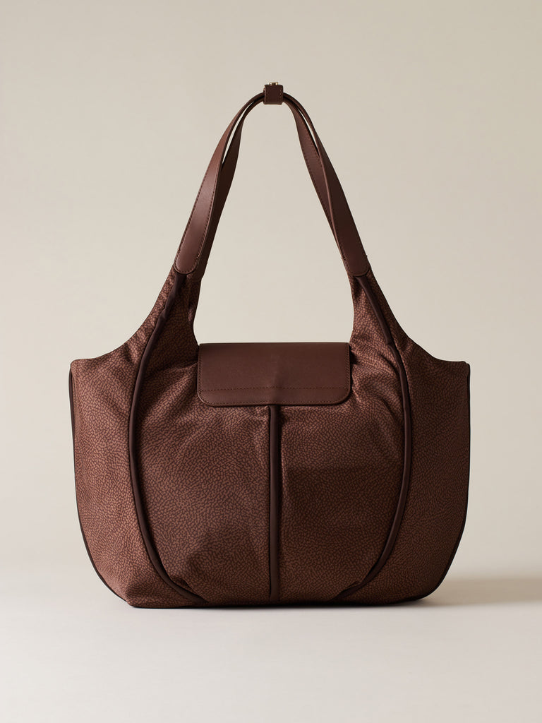 Borsa a mano di tessuto riciclato OP - COTTAGE BORSA SHOPPING LARGE - Borbonese