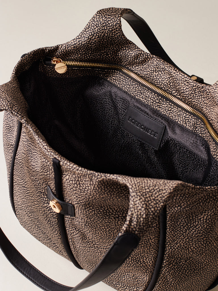 Borsa a mano di tessuto riciclato OP - COTTAGE BORSA SHOPPING LARGE - Borbonese