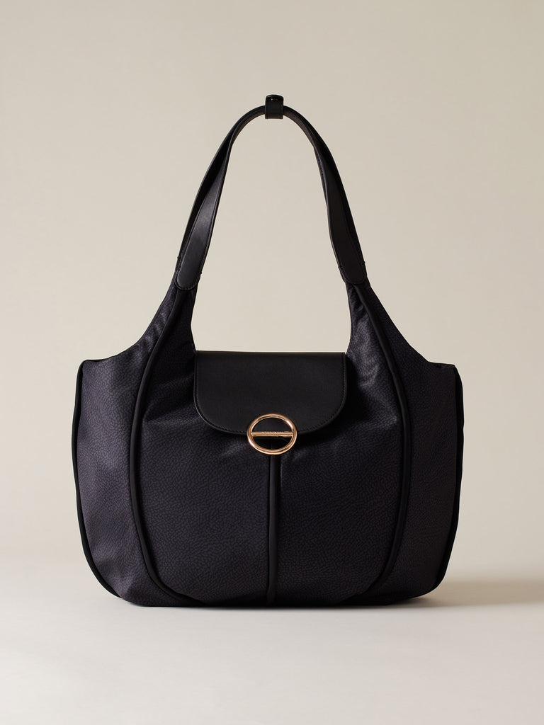 Borsa a mano di tessuto riciclato OP - COTTAGE BORSA SHOPPING LARGE - Borbonese