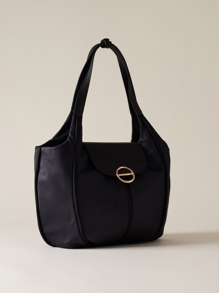 Borsa a mano di tessuto riciclato OP - COTTAGE BORSA SHOPPING LARGE - Borbonese