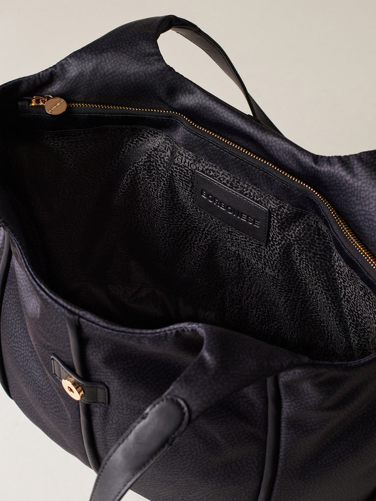 Borsa a mano di tessuto riciclato OP - COTTAGE BORSA SHOPPING LARGE - Borbonese