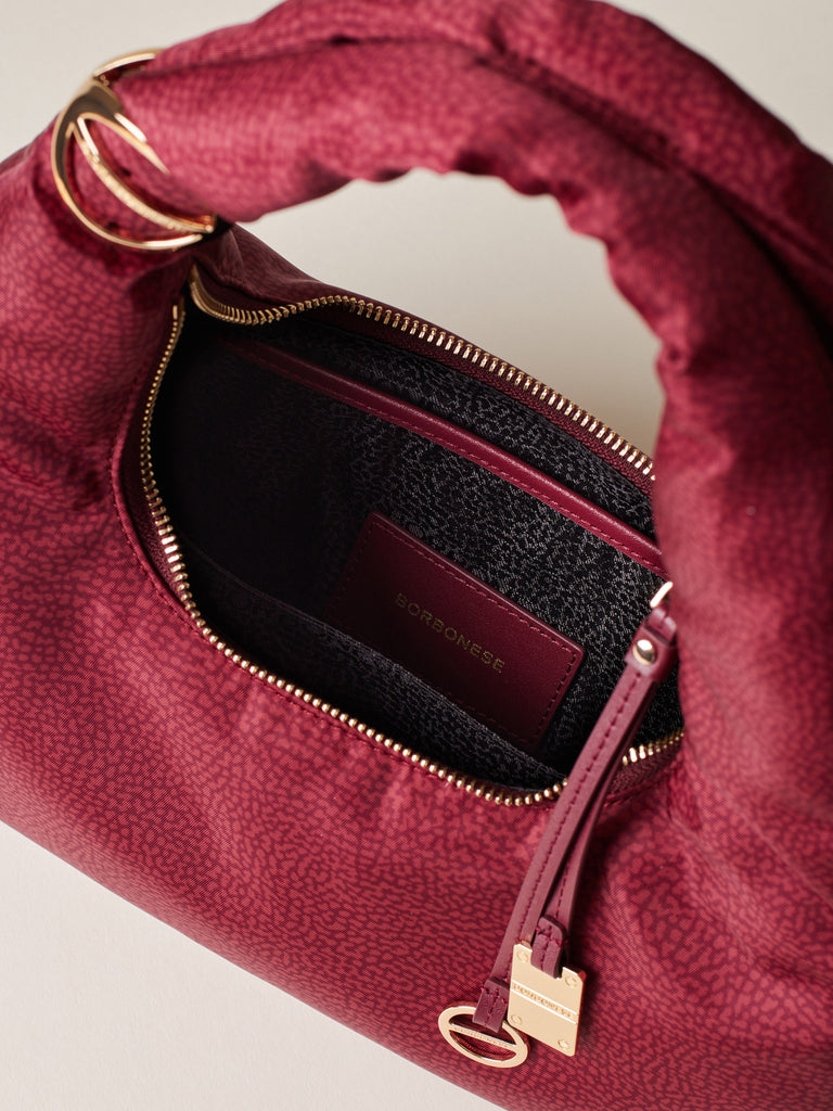 Borsa a spalla di tessuto riciclato OP - TWINNIE BORSA HOBO SMALL - Borbonese