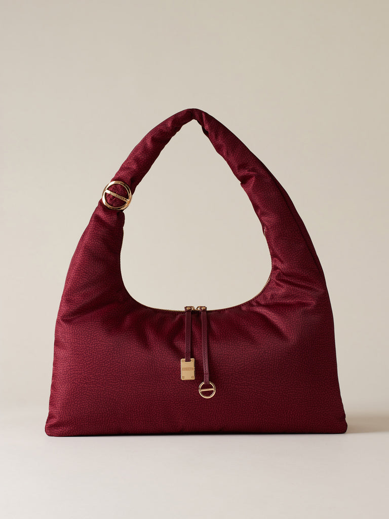 Borsa a spalla di tessuto riciclato OP - TWINNIE BORSA HOBO LARGE - Borbonese