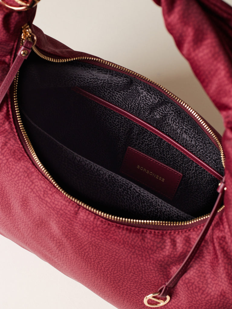 Borsa a spalla di tessuto riciclato OP - TWINNIE BORSA HOBO LARGE - Borbonese