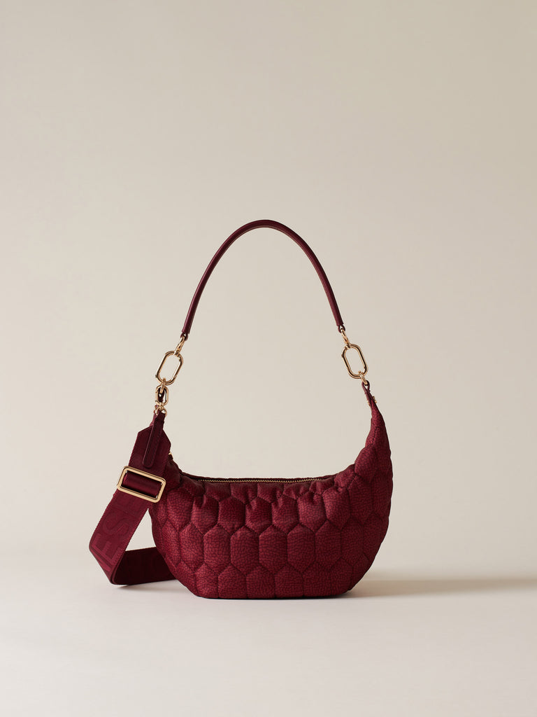 Borsa a spalla di tessuto riciclato OP - HONEY HOBO SMALL - Borbonese