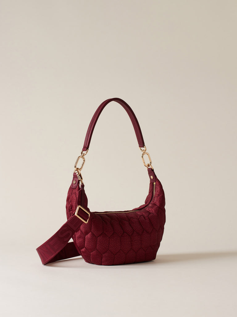 Borsa a spalla di tessuto riciclato OP - HONEY HOBO SMALL - Borbonese