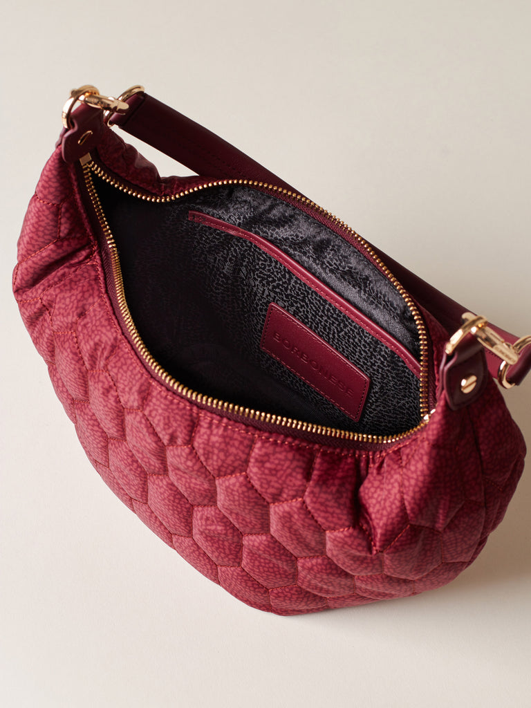 Borsa a spalla di tessuto riciclato OP - HONEY HOBO SMALL - Borbonese