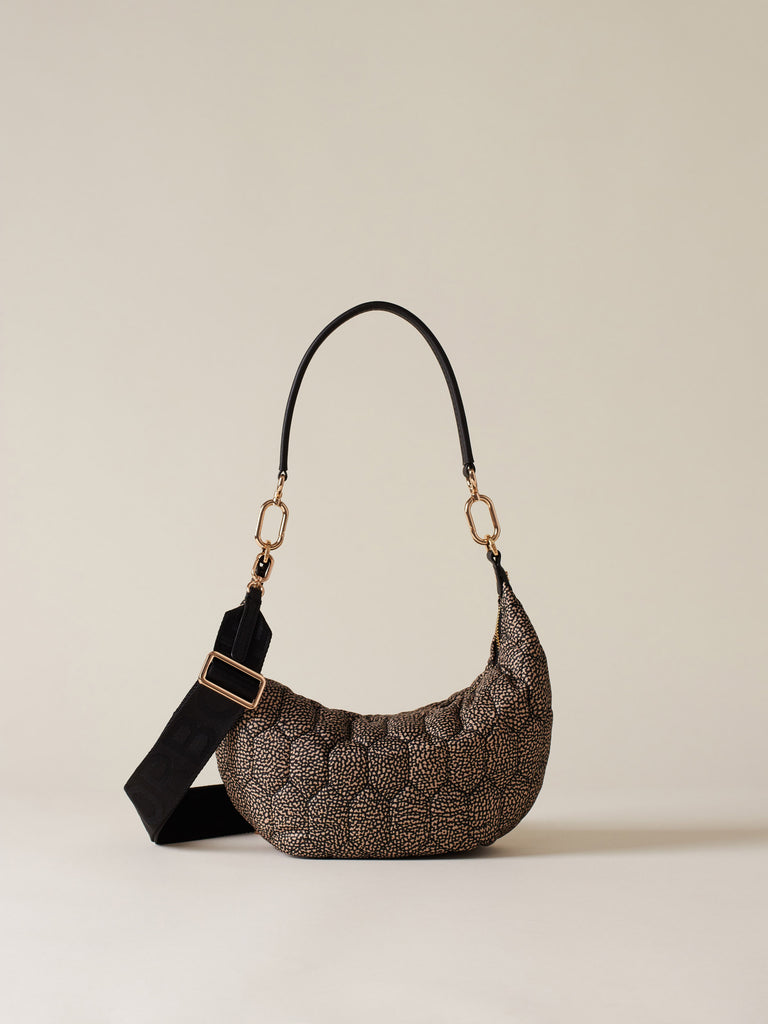 Borsa a spalla di tessuto riciclato OP - HONEY HOBO SMALL - Borbonese