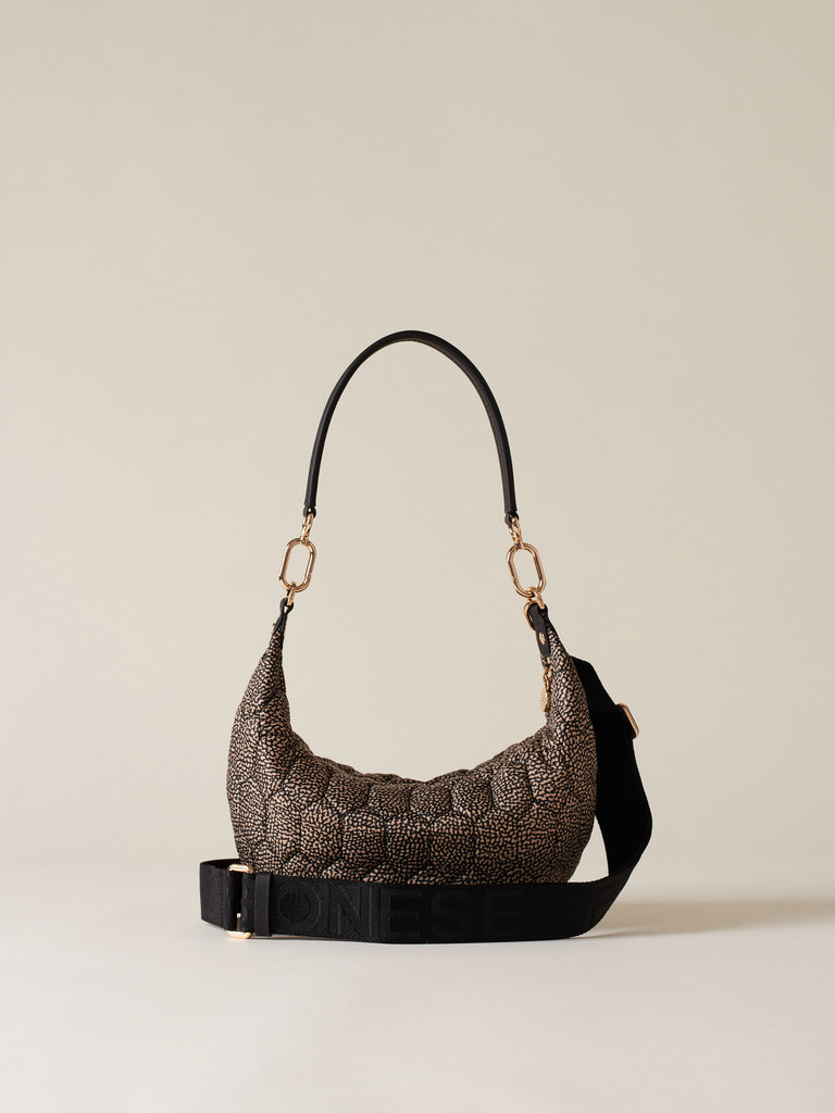 Borsa a spalla di tessuto riciclato OP - HONEY HOBO SMALL - Borbonese
