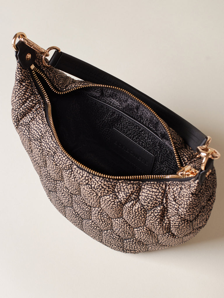 Borsa a spalla di tessuto riciclato OP - HONEY HOBO SMALL - Borbonese