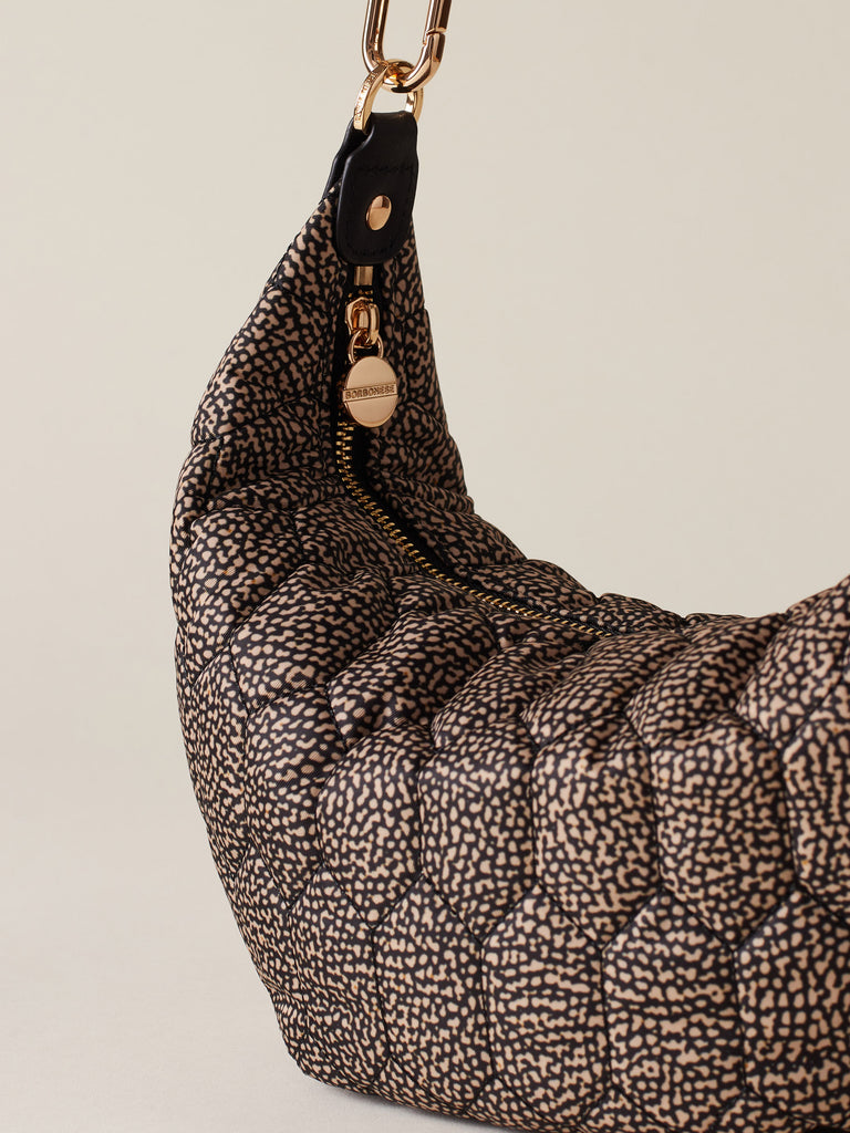 Borsa a spalla di tessuto riciclato OP - HONEY HOBO SMALL - Borbonese