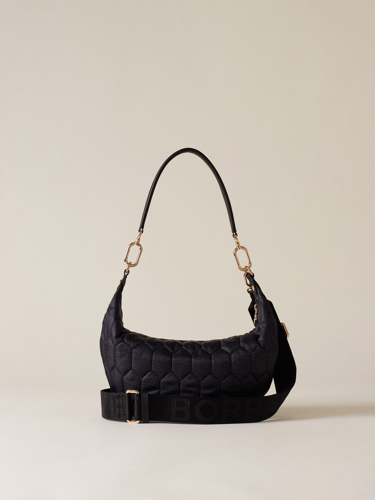 Borsa a spalla di tessuto riciclato OP - HONEY HOBO SMALL - Borbonese