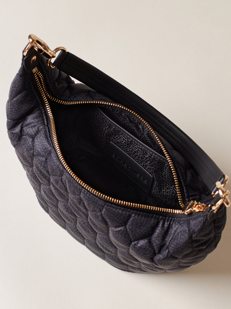 Borsa a spalla di tessuto riciclato OP - HONEY HOBO SMALL - Borbonese