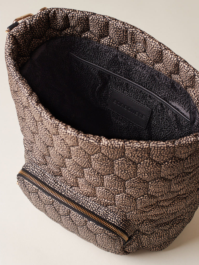 Borsa a spalla di tessuto riciclato OP - HONEY SECCHIELLO MEDIUM - Borbonese